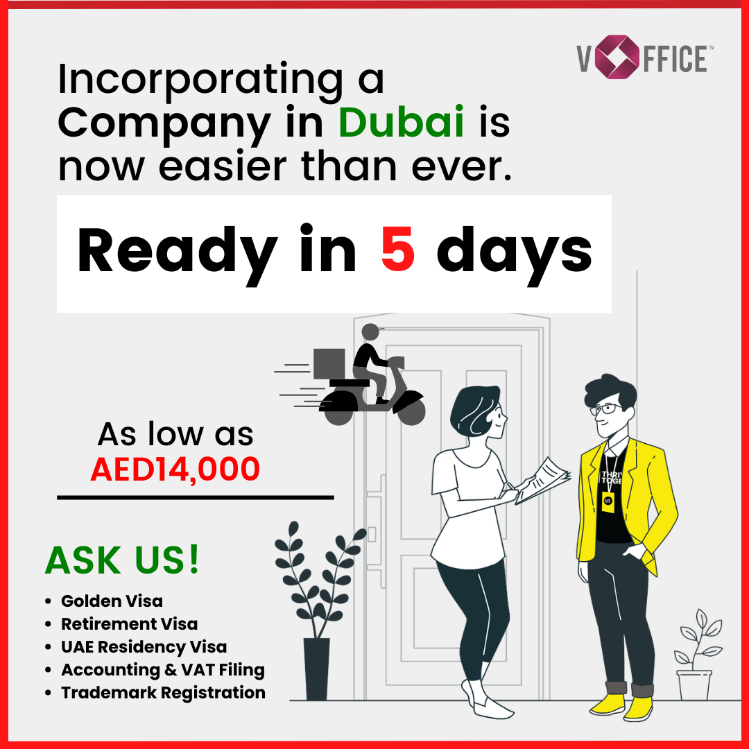 vOffice UAE company incorporation, virtual office and Ejari promotion